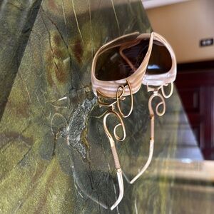 Roberto Cavalli RARE shield sunglasses RC 303 R24 128 115 White Gold Marbled